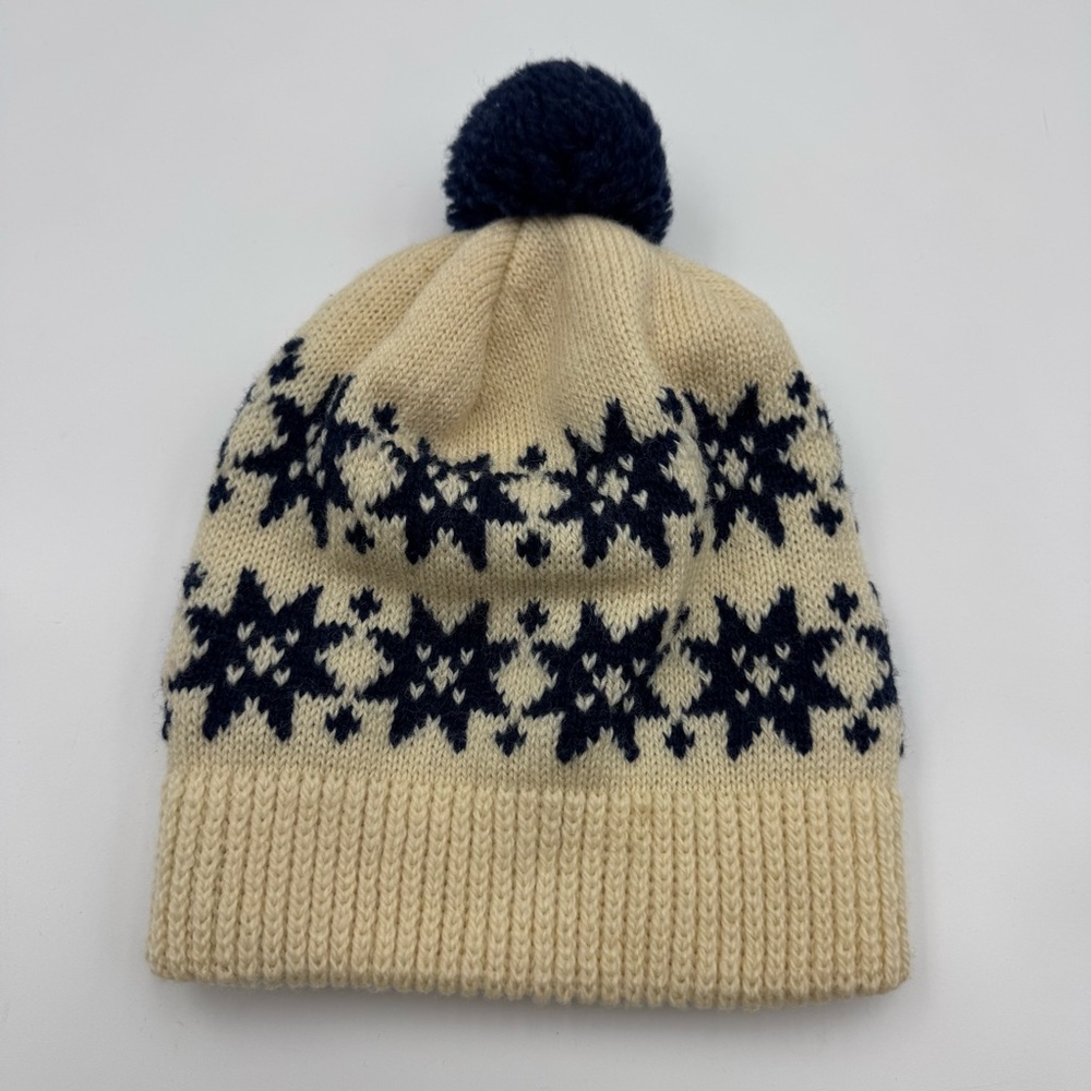 Vintage Wigwam 100% Virgin Wool Nordic Snowflake Print
